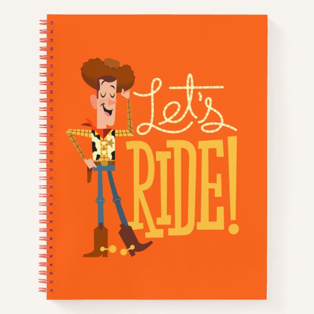 Toy Story 4 | Woody Illustration "Let's Ride" Notebook (Front)