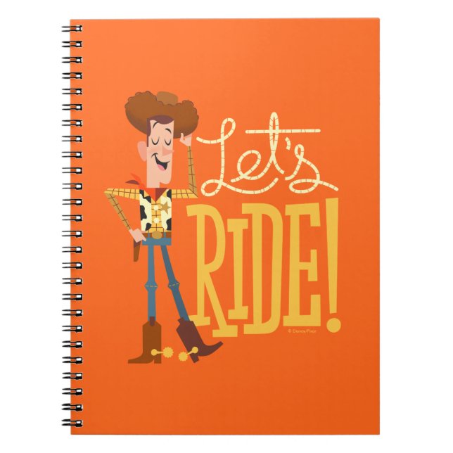 Toy Story 4 | Woody Illustration "Let's Ride" Notebook (Front)