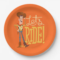 Toy Story 4 | Woody Illustration "Let's Ride" Paper Plates