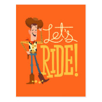 Toy Story 4 | Woody Illustration "Let's Ride" Postcard