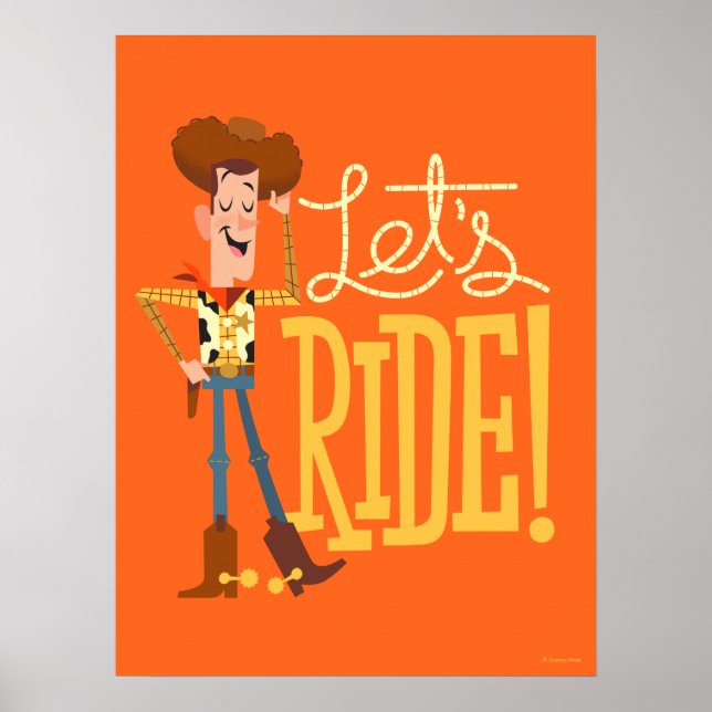 Toy Story 4 | Woody Illustration "Let's Ride" Poster (Front)