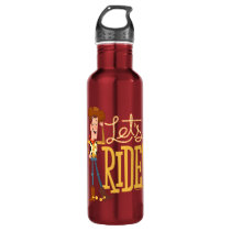 Toy Story 4 | Woody Illustration "Let's Ride" Stainless Steel Water Bottle
