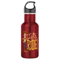 Toy Story 4 | Woody Illustration "Let's Ride" Stainless Steel Water Bottle