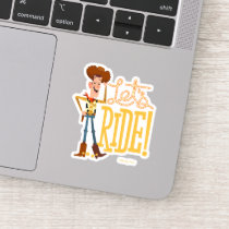 Toy Story 4 | Woody Illustration "Let's Ride" Sticker