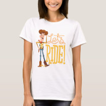 Toy Story 4 | Woody Illustration "Let's Ride" T-Shirt