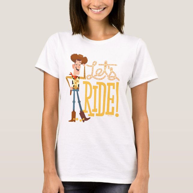 Toy Story 4 | Woody Illustration "Let's Ride" T-Shirt (Front)