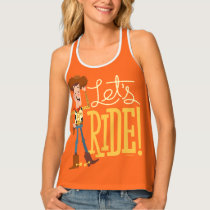 Toy Story 4 | Woody Illustration "Let's Ride" Tank Top