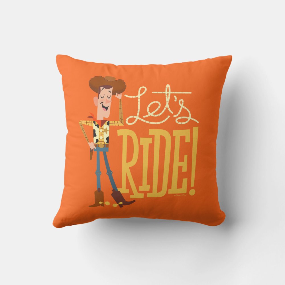 Disover Toy Story Woody "Let's Ride" Disney Throw Pillow, Disney Fan Gift, Disney Decor