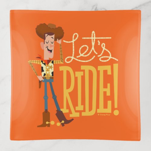 Toy Story 4  Woody Illustration Lets Ride Trinket Tray