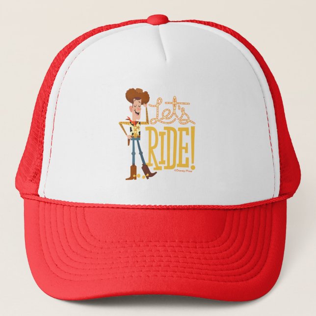 Toy Story 4 | Woody Illustration "Let's Ride" Trucker Hat (Front)