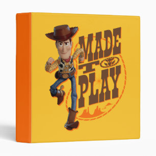 Toy Story 4 Woody "Made To Play" 3 Ring Binder