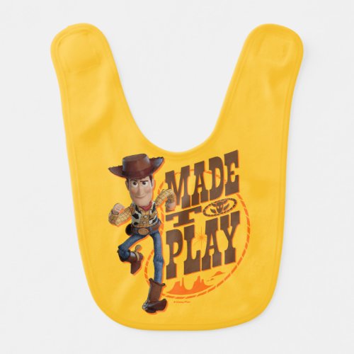 Toy Story 4  Woody Made To Play Baby Bib