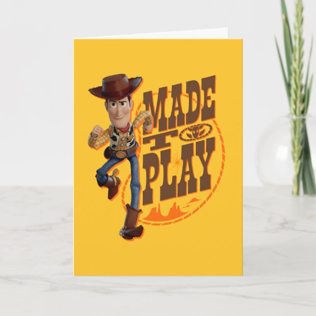 Toy Story 4 | Woody "Made To Play" Card (Front)