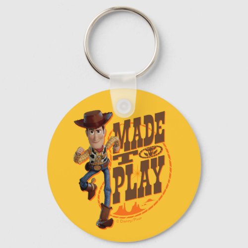 Toy Story 4  Woody Made To Play Keychain