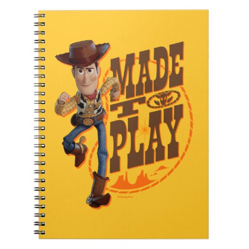 Toy Story 4  Woody Made To Play Notebook