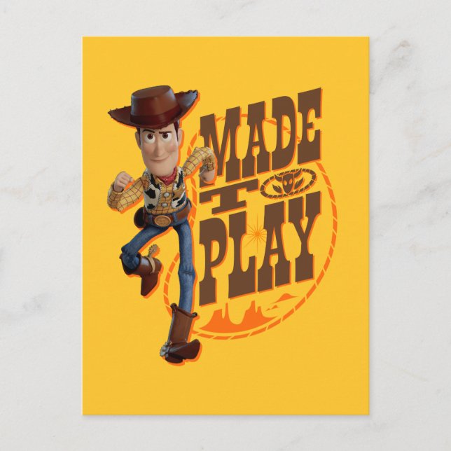 Toy Story 4 | Woody "Made To Play" Postcard (Front)