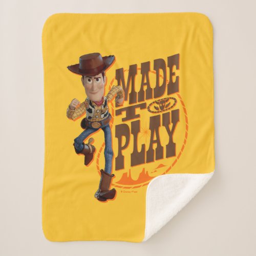 Toy Story 4  Woody Made To Play Sherpa Blanket