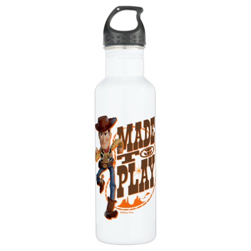 Toy Story 4  Woody Made To Play Stainless Steel Water Bottle