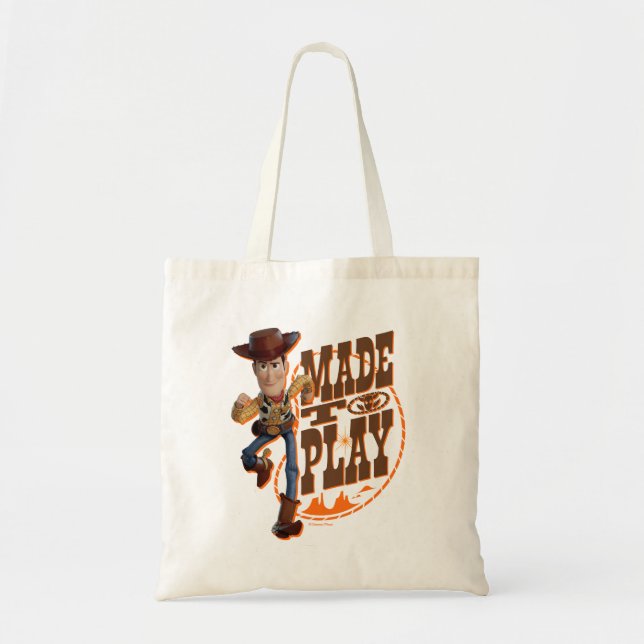Toy Story 4 | Woody "Made To Play" Tote Bag (Front)