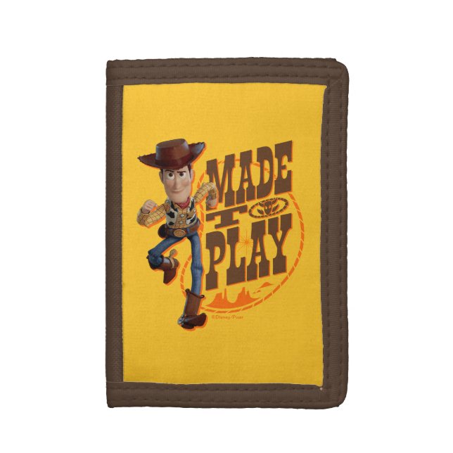 Toy Story 4 | Woody "Made To Play" Trifold Wallet (Front Vertical)
