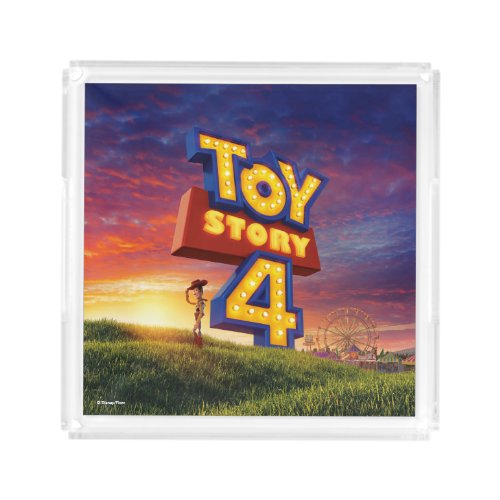 Toy Story 4  Woody On Field Theatrical Poster Acrylic Tray