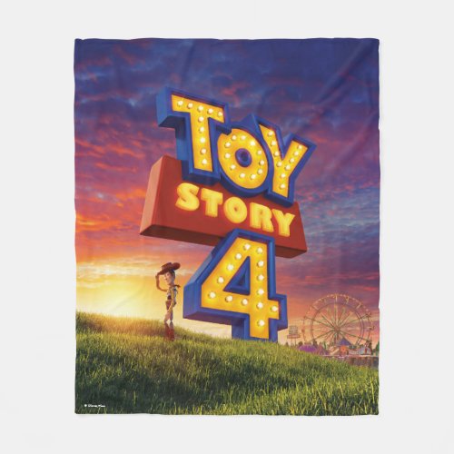 Toy Story 4  Woody On Field Theatrical Poster Fleece Blanket