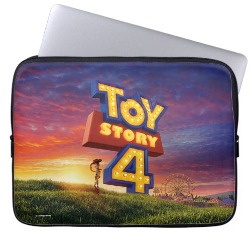 Toy Story 4  Woody On Field Theatrical Poster Laptop Sleeve
