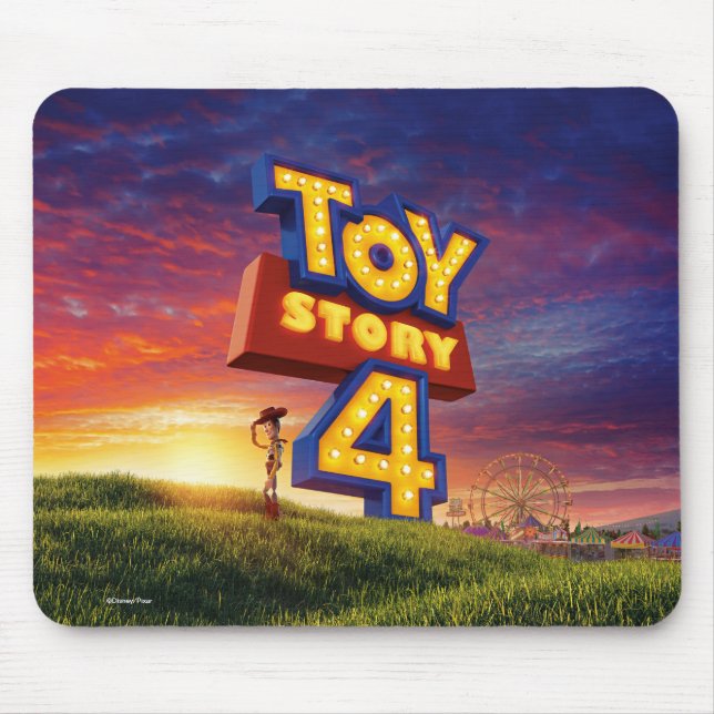 Toy Story 4 | Woody On Field Theatrical Poster Mouse Pad (Front)