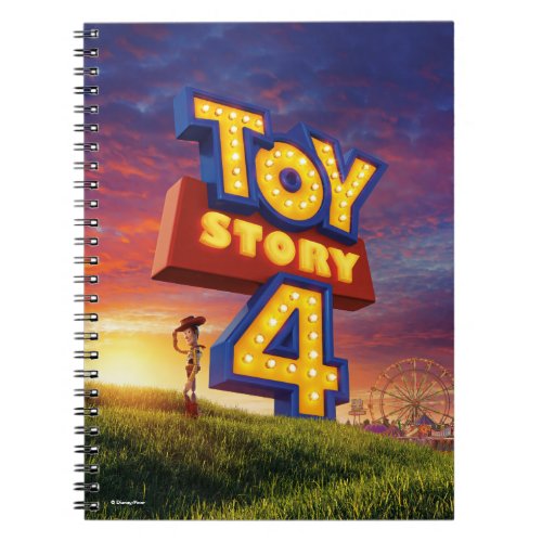 Toy Story 4  Woody On Field Theatrical Poster Notebook