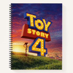 Toy Story 4   Woody On Field Theatrical Poster Notebook