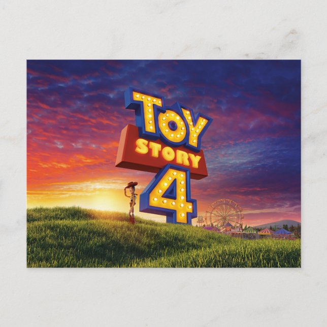 Toy Story 4 | Woody On Field Theatrical Poster Postcard (Front)