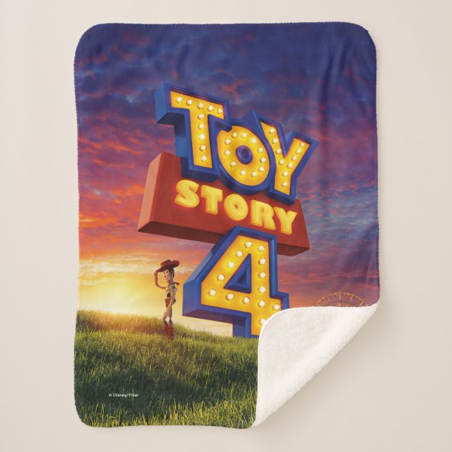 Toy Story 4 | Woody On Field Theatrical Poster Sherpa Blanket (Front)