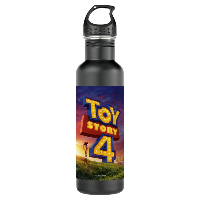 Toy Story 4 | Woody On Field Theatrical Poster Stainless Steel Water Bottle (Front)
