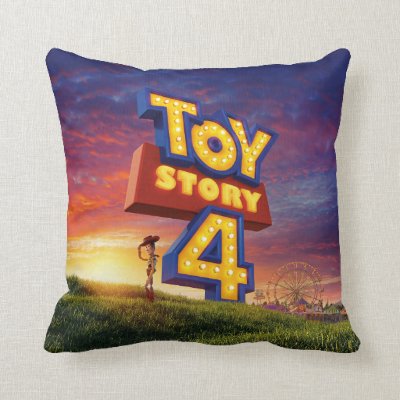 Toy Story 4 | Woody On Field Theatrical Poster Throw Pillow