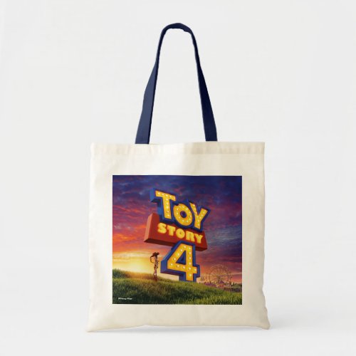 Toy Story 4  Woody On Field Theatrical Poster Tote Bag