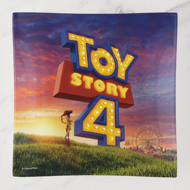 Toy Story 4 | Woody On Field Theatrical Poster Trinket Tray (Front)