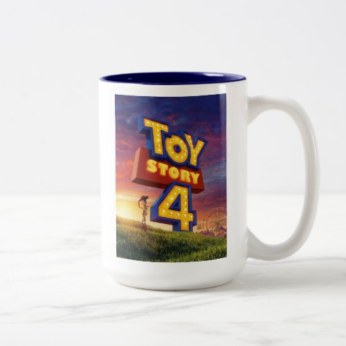 Toy Story 4  Woody On Field Theatrical Poster Two_Tone Coffee Mug