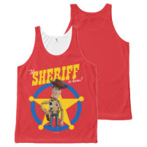 Toy Story 4 | Woody "The Sheriff Is Here" All-Over-Print Tank Top
