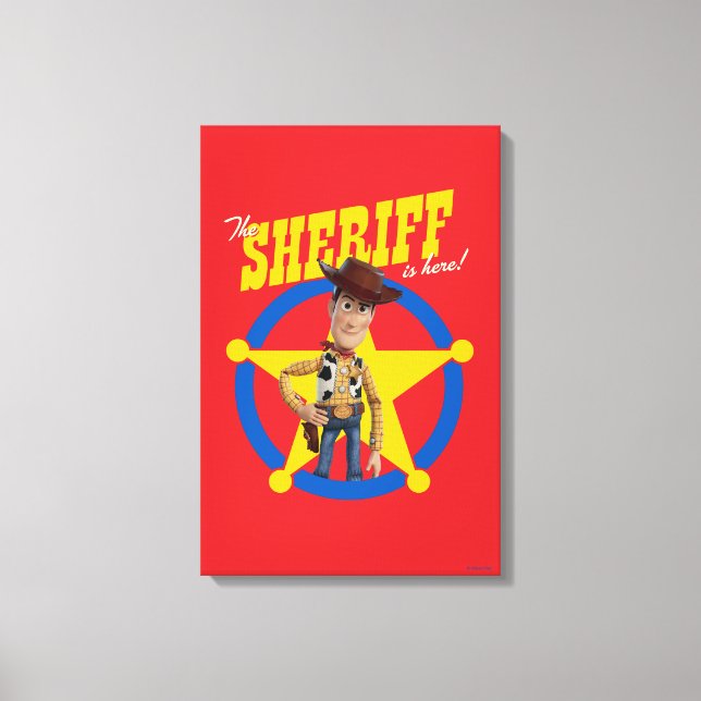 Toy Story 4 | Woody "The Sheriff Is Here" Canvas Print (Front)
