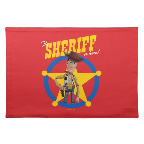 Toy Story 4  Woody The Sheriff Is Here Cloth Placemat