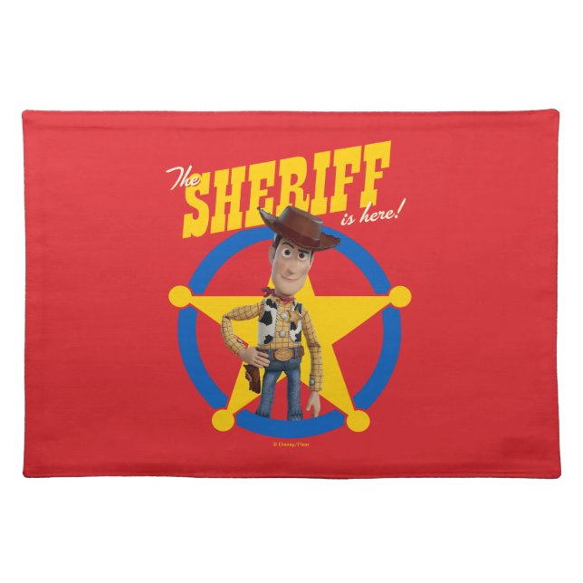 Toy Story 4 | Woody "The Sheriff Is Here" Cloth Placemat (Front)