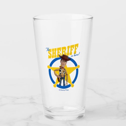 Toy Story 4  Woody The Sheriff Is Here Glass