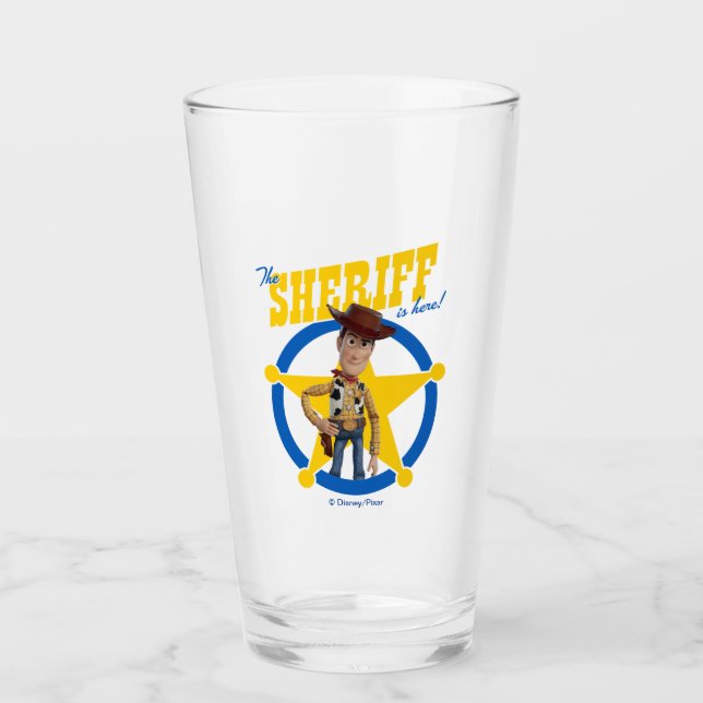 Toy Story 4 | Woody "The Sheriff Is Here" Glass (Front)