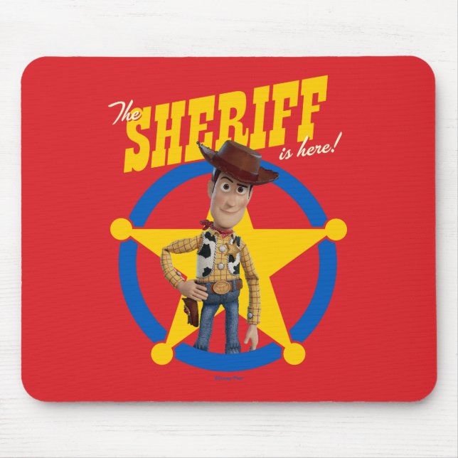 Toy Story 4 | Woody "The Sheriff Is Here" Mouse Pad (Front)