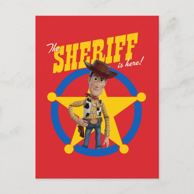 Toy Story 4 | Woody "The Sheriff Is Here" Postcard (Front)