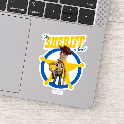 Toy Story 4  Woody The Sheriff Is Here Sticker