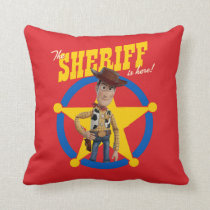 Toy Story 4 | Woody "The Sheriff Is Here" Throw Pillow