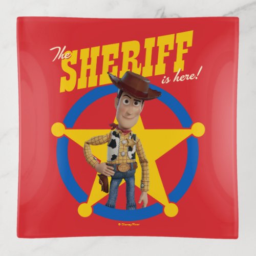 Toy Story 4  Woody The Sheriff Is Here Trinket Tray