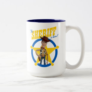Toy Story 4 Woody "The Sheriff Is Here" Two-Tone Coffee Mug