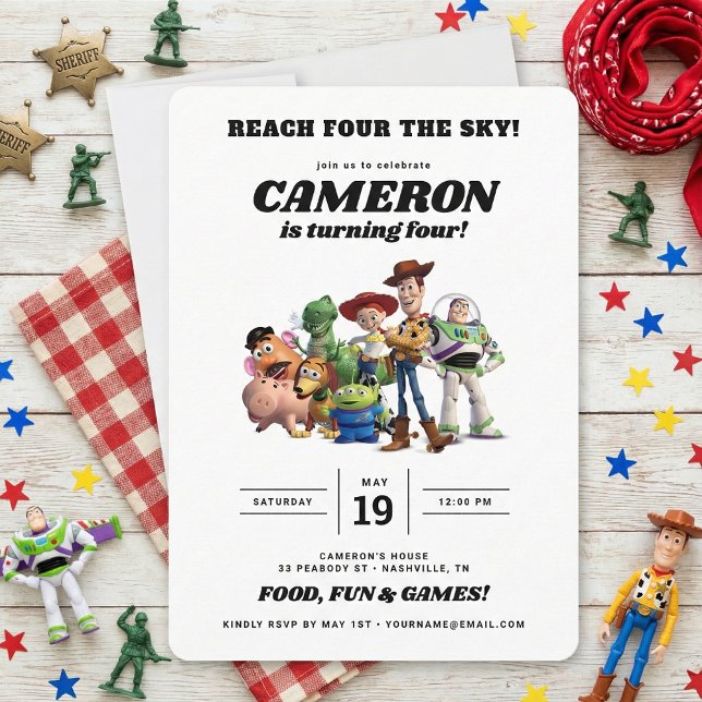 Toy Story 4th Birthday | Reach Four the Sky Invitation (Creator Uploaded)